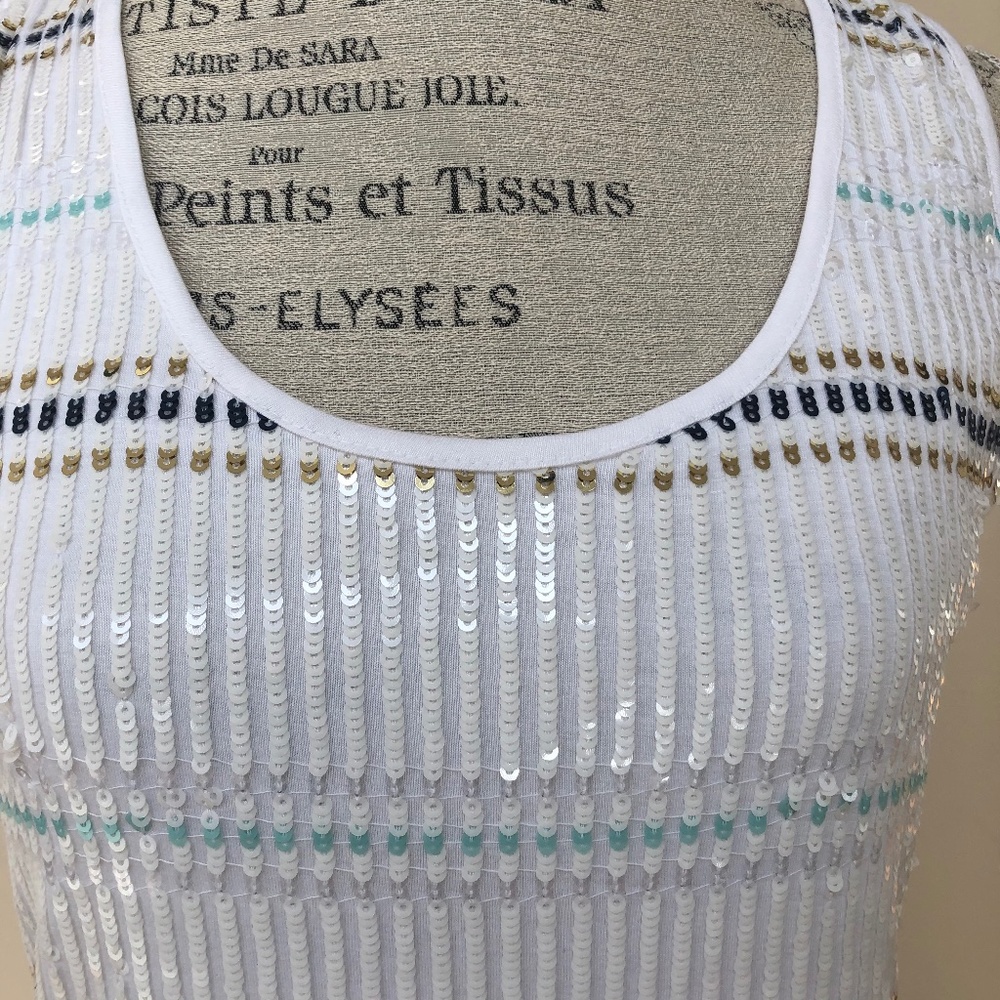 Boston Proper Sequined Tank Top